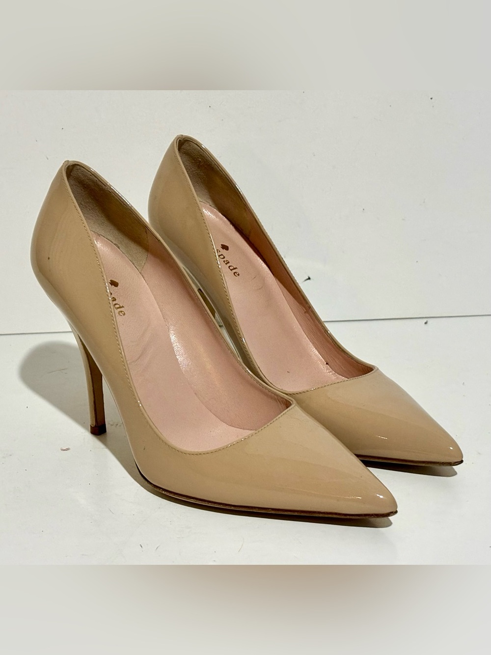 kate spade Nude Patent Leather Pointed-Toe Stiletto Pumps Size 7 B